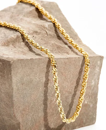 Vista 3 de PAVOI Collar de cadena de eslabones ajustables chapado en oro de 14 quilates para mujer Collares de cadena de oro tipo caja, cuerda, esfera