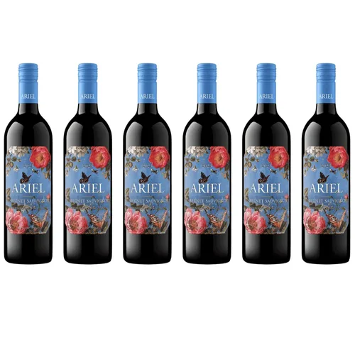Vista 7 de Ariel Vineyards Cabernet Sauvignon vino sin alcohol con tarjeta de degustación BeClink y guía Alternativa al vino tinto de California sin alcohol