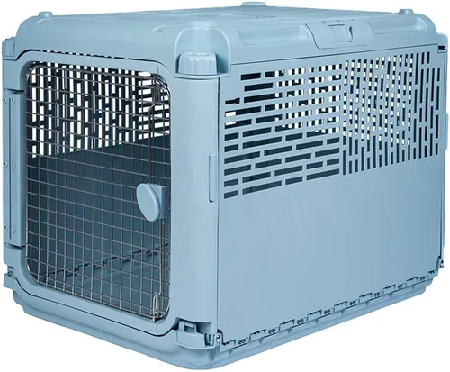 Vista 9 de SportPet Designs Transportador de viaje plegable para mascotas XS (azul), perrera de lados duros para perros pequeños, cachorros, gatos, gatitos