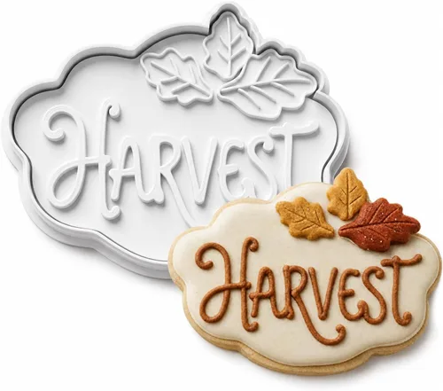 Vista 49 de 8 PCS Thanksgiving Cookie Cutter Set with Embossers Turkey Pumpkin Maple Leaf Corn & More 3" Complete Fall Collection
