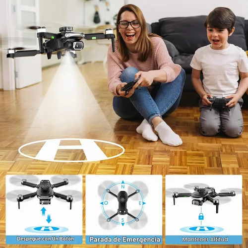 Vista 5 de Dron S165 con cámara 1080P, Drone de control remoto plegable para adultos