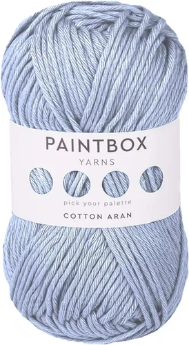 Vista 63 de Paintbox Yarns 100% algodón Aran, 50 g (1.76 oz), 85 m (93 yardas) - Lana blanca en cartón para crochet, tejer - Suave, ligera para suéter, ropa