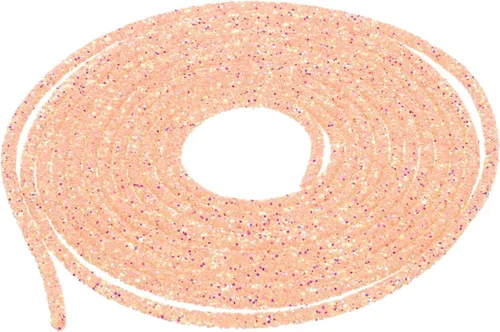 Vista 47 de MECCANIXITY Cuerda de lentejuelas con purpurina de 2.5 yardas, 6mm, 0.24 pulgadas, cuerda de tubo de lentejuelas con diamantes de imitación