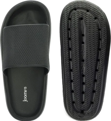 Vista 6 de Joomra - Sandalias acolchadas tipo pantuflas para mujeres y hombres, antideslizantes, de secado rápido, sandalias para baño, con suela gruesa