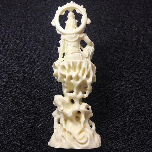 Vista 6 de Estatua de Quan yin de 7.99 pulgadas, estatua de Buda femenina Kuan yin, estatua de la divinidad de Buda guanyin para decoración de oficina en casa