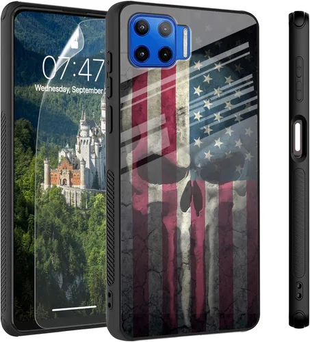 Vista 31 de Funda para Motorola Moto Edge 2022, cubierta trasera de vidrio templado con protector de pantalla, funda protectora a prueba de golpes para Motorola
