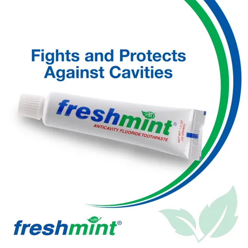 Vista 3 de 144 tubos de pasta dental Freshmint® con flúor anticaries de 1.5 onzas, los tubos no tienen cajas individuales para ahorrar más