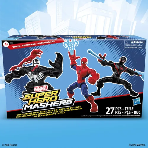 Vista 7 de Marvel Super Hero Mashers - Paquete de colección de telarañas con Spiderman, Venom y Miles Morales (exclusivo de Amazon)