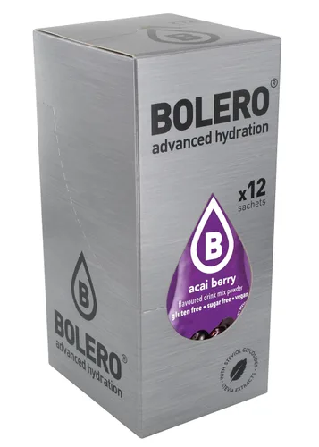 Vista 4 de BOLERO - Paquetes de mezcla de bebidas sin azúcar sabor a fruta de bayas de acai Paquetes de agua con sabor en polvo 12 sobres grandes