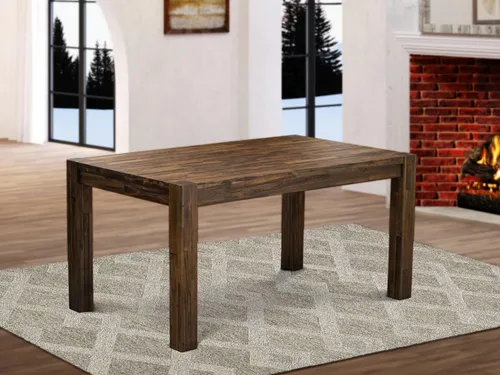 Vista 2 de East West Furniture CN6-07-T Celina - Mesa de comedor rectangular rústica de granja, 36 x 60 pulgadas, jacobea