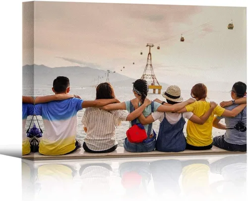 Vista 12 de Lienzo decorativo para pared personalizado con tus fotos, imágenes personalizadas a lienzo para sala de estar, dormitorio (8 x 10 pulgadas)