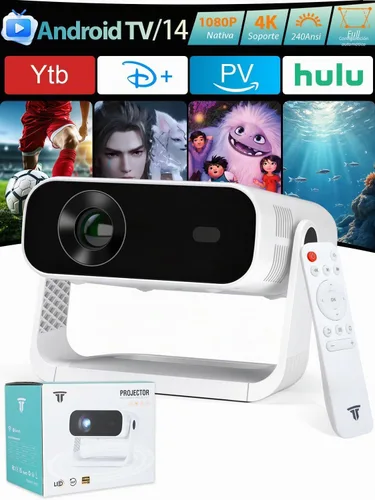 Vista 5 de Wielio Proyector inteligente 2026 con WiFi 6 y Bluetooth 5.0