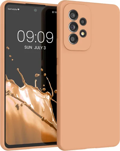 Vista 29 de kwmobile Funda compatible con Samsung Galaxy A32 5G - Funda de silicona TPU con acabado suave - Rosa impresionante