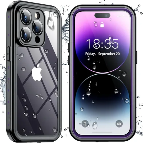 Vista 36 de SPIDERCASE Funda impermeable para iPhone 12 Pro Max, lente integrada y protector de pantalla, protección completa resistente, 12 pies, a prueba