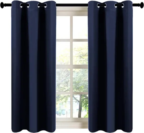 Vista 107 de LA PALMA Cortinas opacas con aislamiento térmico y ojales, para sala de estar, dormitorio, paquete de 2 paneles