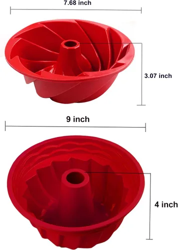 Vista 2 de IELEK - Molde de silicona con forma de flor antiadherente para tartas, gelatinas, pan, tubo para hornear pasteles, gelatinas, gelatina, pan, Para