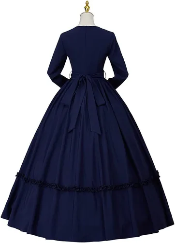 Vista 4 de CosplayDiy Vestido de guerra civil para mujer, disfraz victoriano de Dickens, vestido de baile de la Guerra Civil de los años 1860, disfraz