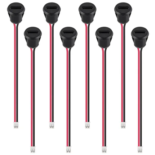 Vista 15 de 8 piezas de placa desnuda tipo C Chasis hembra impermeable 2P cable de soldadura tipo USB C Cable de extensión Cable de alimentación USB-C enchufe a
