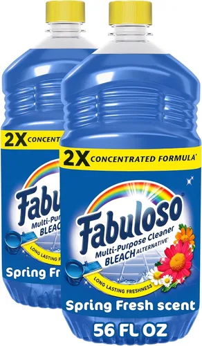 Vista 11 de Fabuloso Limpiador multiusos y limpiador de suelos, concentrado 2 veces, aroma a lavanda, 56 onzas líquidas