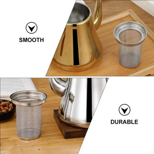 Vista 6 de Kichvoe Malla de filtro de tetera de acero inoxidable para té suelto