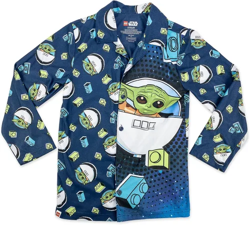 Vista 2 de LEGO Star Wars - Conjunto de pijama para niños, talla 4-5 a 10-12, rojo y negro