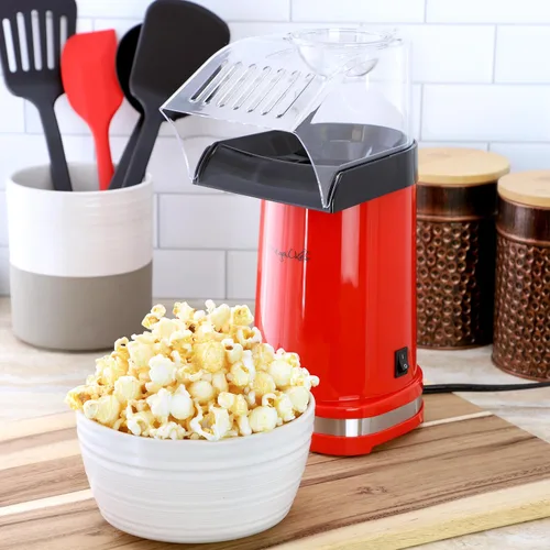 Vista 5 de MegaChef Popcorn Popper, fabricante de palomitas de maíz, popper eléctrico de aire caliente