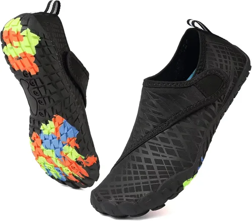 Vista 7 de Zapatos acuáticos para niños y niñas, suela ligera y cómoda, fácil de caminar, calzado acuático y deportivo antideslizante