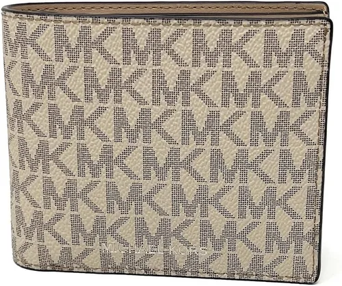 Vista 2 de Michael Kors Cooper MK - Cartera tipo cartera con logotipo para hombre, Vainilla, L