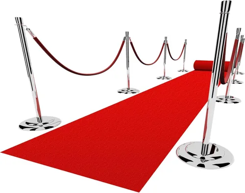 Vista 9 de EZLucky Corredor de Alfombra Roja para Fiestas, 2.6 x 15 pies, Tela No Tejida de Fieltro de 130 GSM, Alfombra Roja de Hollywood para Eventos