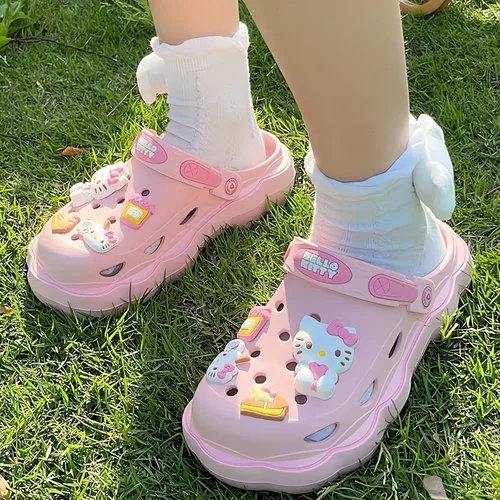 Vista 7 de FZFADACAI Kawaii Shoes - Sandalias de ducha para mujer, antideslizantes, informales, bonitas, de dibujos animados, suela gruesa, pantuflas de playa