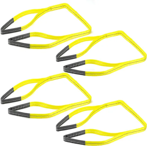 Vista 13 de [Usado] 4 piezas de correas de eslinga de elevación correas de eslinga web resistentes de poliéster y nailon para uso en automóviles al aire libre