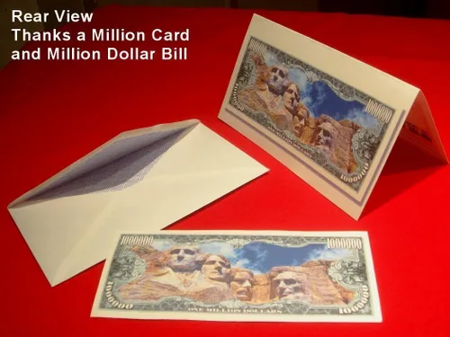 Vista 3 de 100 facturas de bebé de It's A Boy Million Dollar con tarjeta de regalo "Thank a Million