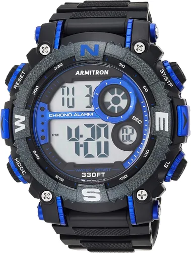 Vista 14 de Reloj deportivo Armitron Sport con cronógrafo digital para hombre, correa de resina, 40/8284 Gris/Naranja