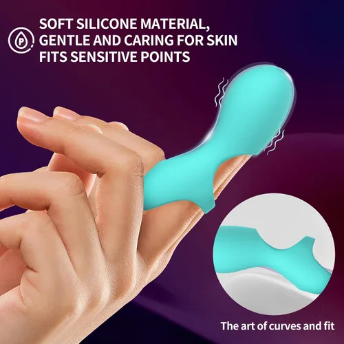 Vista 4 de Vibrador intenso de dedos para parejas, potente juguete de estimulación sexual para mujeres con sensación de pezón y clítoris, herramientas
