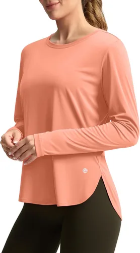 Vista 10 de Camisetas de sol para mujer, con protección ultravioleta FPU 50+, manga larga, ligera, de secado rápido, para entrenamiento, senderismo, para mujer
