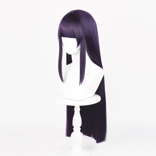 Vista 56 de COSPLAZA Cosplay peluca larga recta plana explosión sintética anime pelo negro