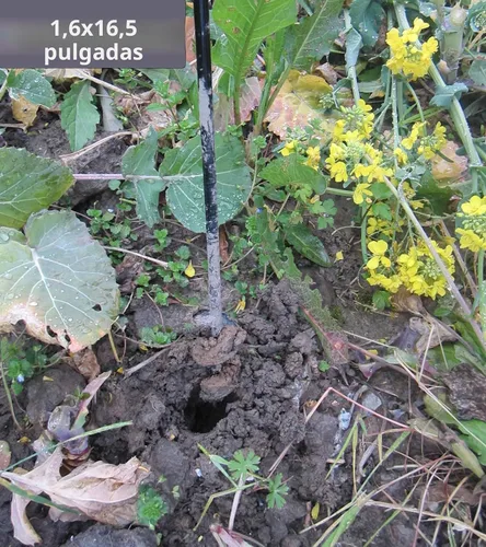 Vista 6 de TCBWFY Broca de taladro de jardín para plantar de 1.6 x 16.5 pulgadas y 3.5 x 16 pulgadas, herramienta de maceta resistente para cavar agujeros