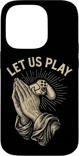 Vista 17 de Funny Gamer Prayer Pun Video Game Controller Retro Gaming Case for iPhone 16