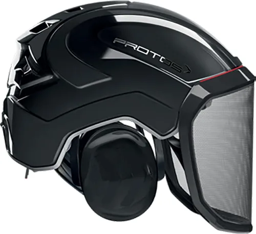 Vista 4 de Casco Arborist Integral Protos - Verde y Gris