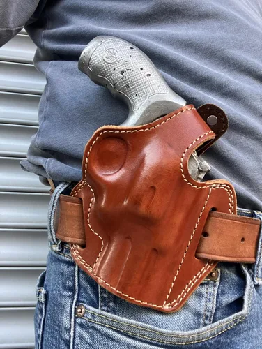 Vista 6 de Cinturón de cuero OWB Funda para SW 686 Plus Barrel 2.5 (R.H)