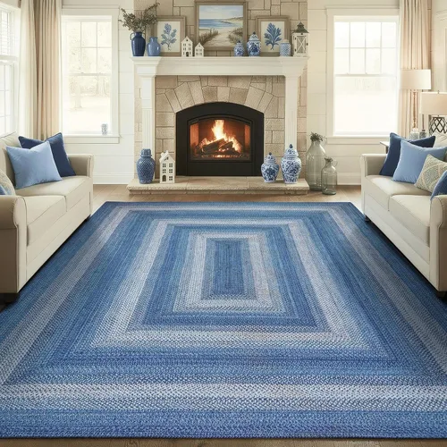 Vista 50 de Homespice Alfombra ovalada trenzada de yute de hoja ámbar, ideal como Hoja de ámbar