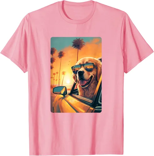 Vista 88 de Golden Retriever - Camiseta divertida de Golden Retriever con lentes, Negro