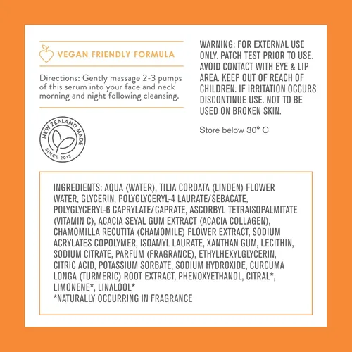 Vista 2 de By Nature Suero facial con vitamina C + colágeno, restaura y energiza la piel cansada con vitamina C, colágeno voluminoso, más cúrcuma que mejora