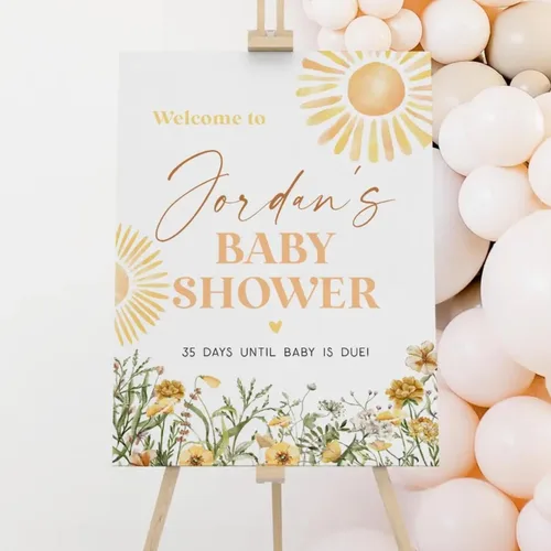 Vista 18 de Personalized Baby Shower Welcome Sign, Red Ladybug Baby Shower Welcome Sign, 12" X 18" (Small), 27" (Medium), 36" (Large), Plastic, Modern, Pole