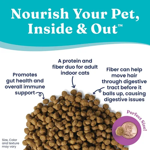 Vista 4 de Solid Gold Let's Stay in – Alimento seco para gatos de interior – Bola de pelo y apoyo estomacal sensible – Salmón 3 libras – Paquete variado