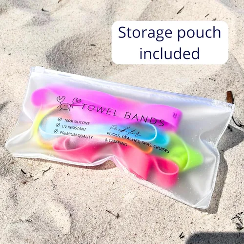 Vista 5 de Bandas de toallas (paquete de 6), para sillas de playa, piscina y crucero, extra duraderas, sin engancho, esenciales para cruceros y playa, gran
