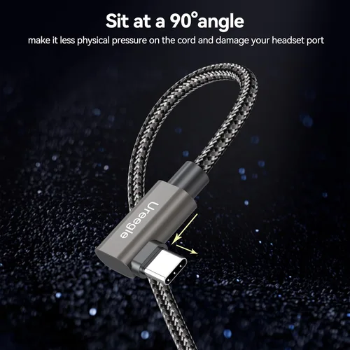 Vista 3 de Cable de conexión, cable de extensión USB C 3.0 a USB C de 16 pies, cable de carga de transferencia de datos de alta velocidad para auriculares VR