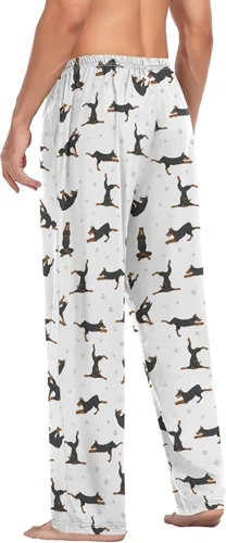 Vista 5 de Pantalones de pijama para hombre con bolsillos, pantalones de pijama para descansar, Multi