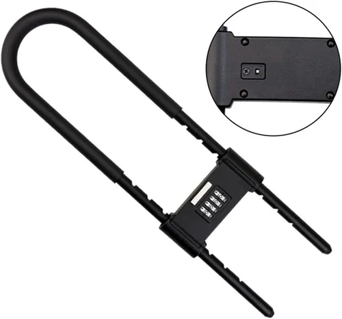 Vista 4 de U Lock-Candado de combinación de bicicleta - Candado de combinación de cuatro posiciones - Candado de grillete largo - con grillete ajustable
