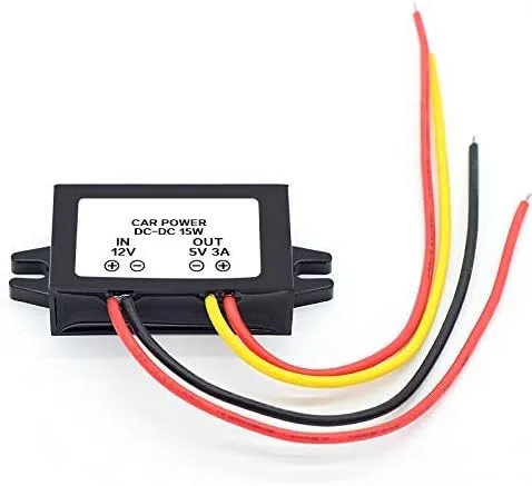 Vista 4 de Magnolian Paquete de 2 fuentes de alimentación de pantalla LED de coche 12V a 5V 3A DC/DC Buck convertidor módulo